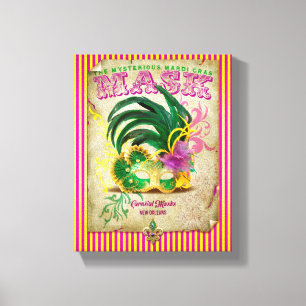 Toile Masque de mardi gras