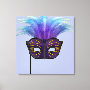 Toile Masque de mascarade violet pour la fête du carnava