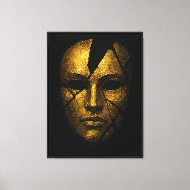 Toile Masque d'or Abstrait (Recto)