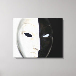 Toile Masque noir et blanc
