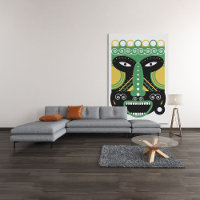 Masque rituel vert