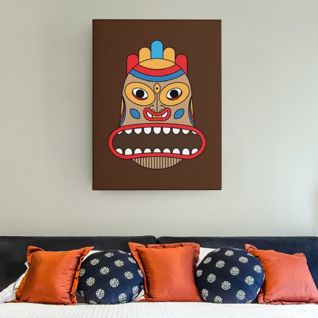 Toile Masque Tiki Hawaïen (Créateur téléchargé)