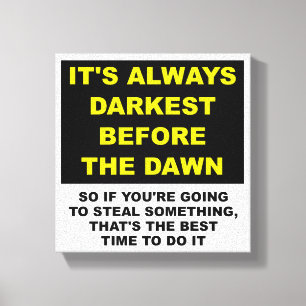 Toile Masquer les corps avant l'aube Poster drôle