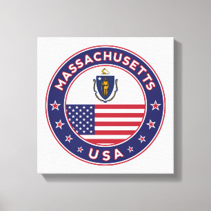 Toile Massachusetts, États-Unis, affiche du Massachusett