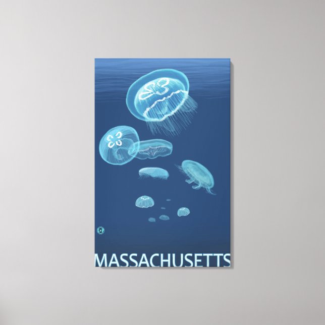 Toile MassachusettsScène de méduses (Recto)