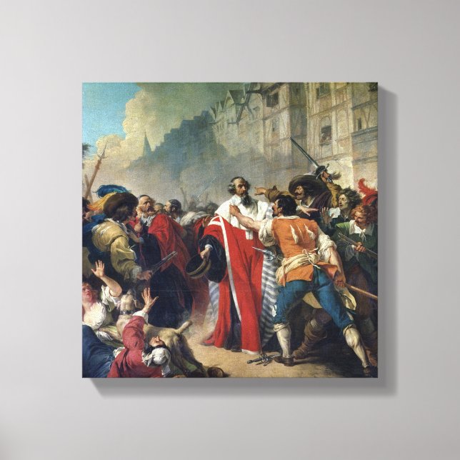 Toile Mathieu Mole a stoppé par the Parisian crowd o (Recto)