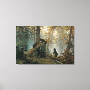 Toile Matin dans une forêt de pins