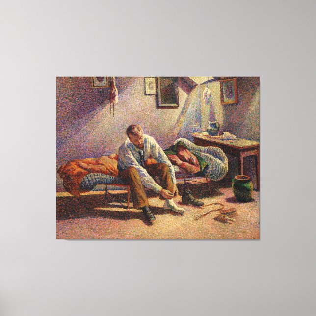 Toile Matin, Intérieur par Maximilien Luce en 1890 (Recto)