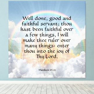 Toile Matthieu 25:21