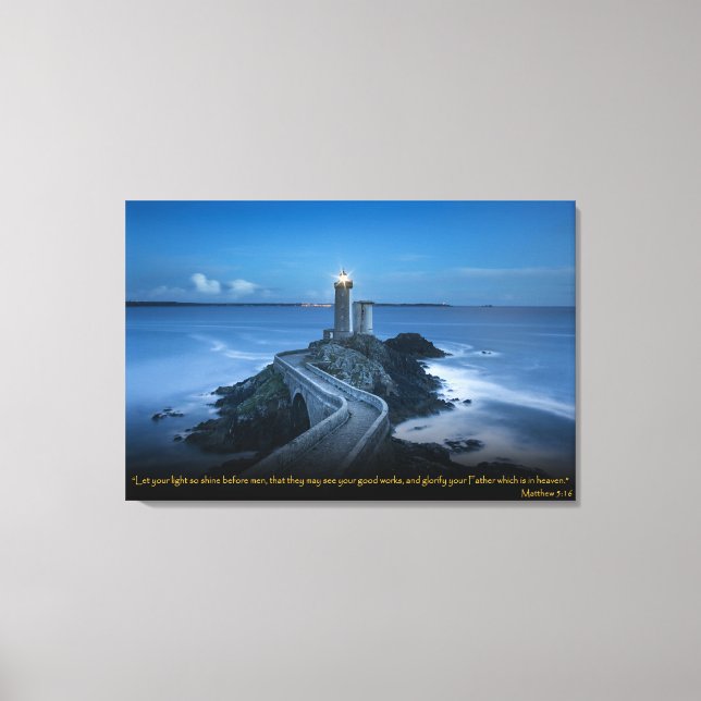 Toile Matthieu 5:16 Bible chrétienne Verse Canvas Art (Recto)