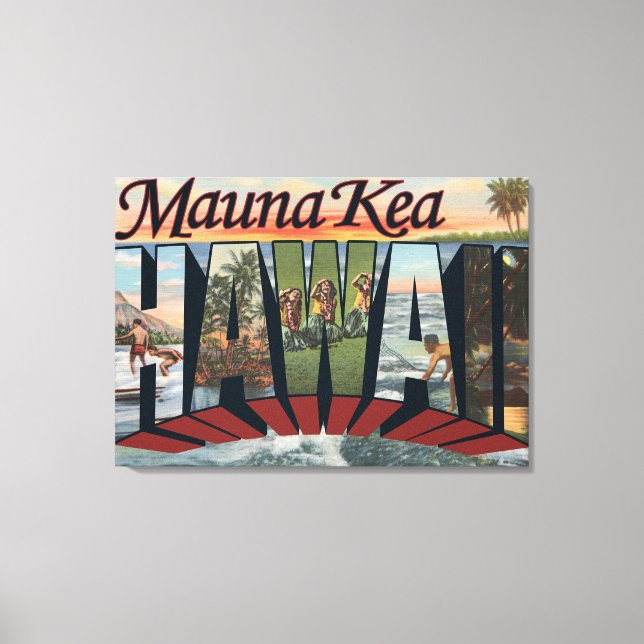 Toile Mauna Kea, Hawaii - Scènes de grandes lettres (Recto)