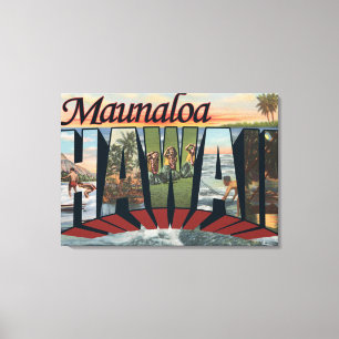 Toile Maunaloa, Hawaii - Scènes de grandes lettres