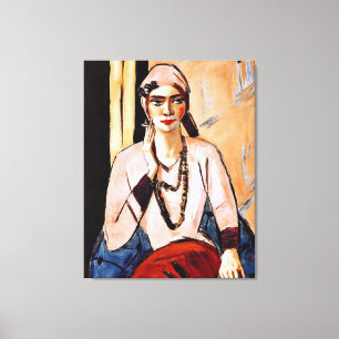 Toile Max Beckmann peinture, Quappi en rose