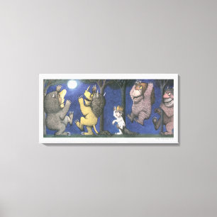 Toile Max et les créatures sauvages dansant au clair de 