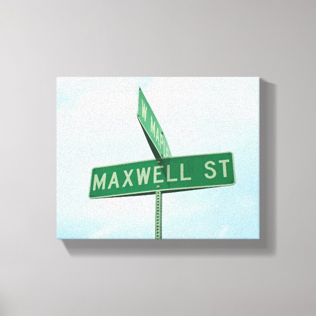 Toile Maxwell Green Street Signes garçons Nom Wall Art (Recto)