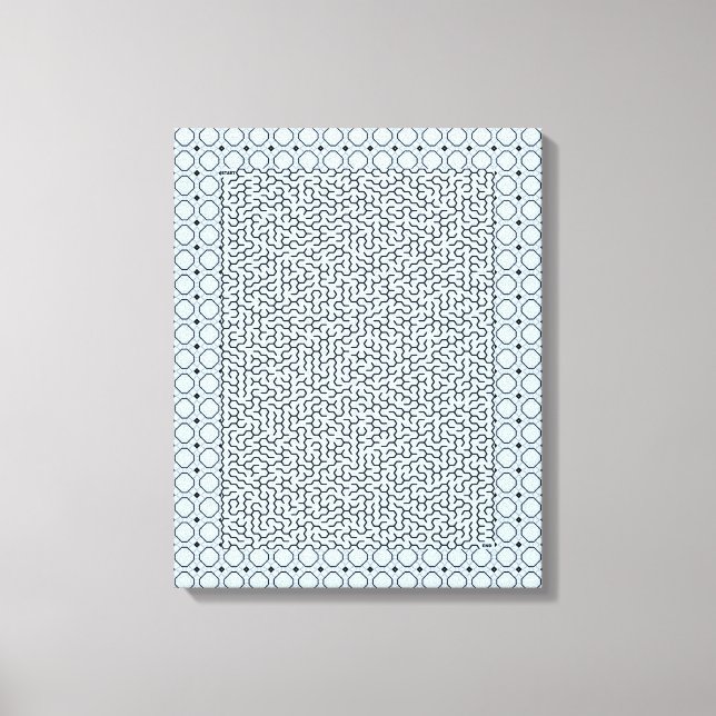 Toile Maze Hexagon bleu (Recto)