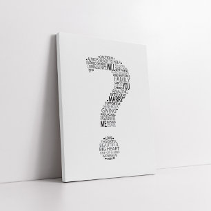 Toile Me Marierez-Vous Typographie