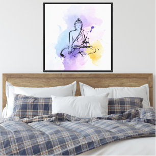 Toile Médaille Bouddha Zen Canvas Mur Art