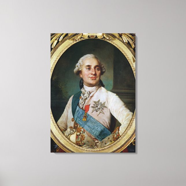 Toile Médaillon de portrait de Louis XVI 1775 (Recto)