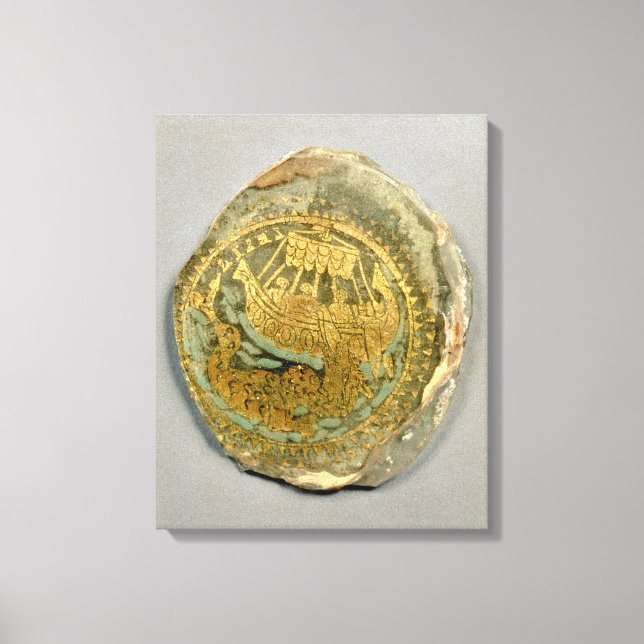 Toile Médaillon représentant Jonah et la baleine, Roman, (Recto)