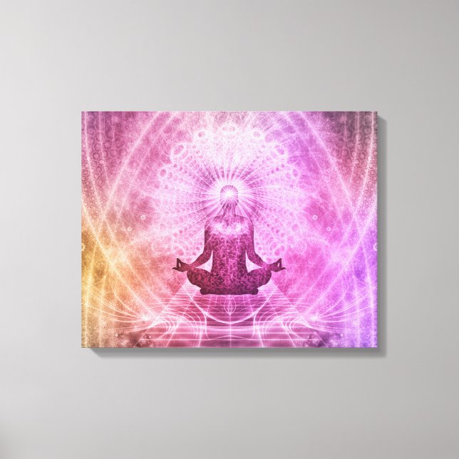 Toile Méditation du Yoga spirituel Zen coloré (Recto)
