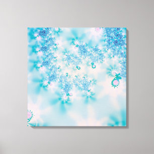 Toile Méditation Papillon Art Bleu Calme