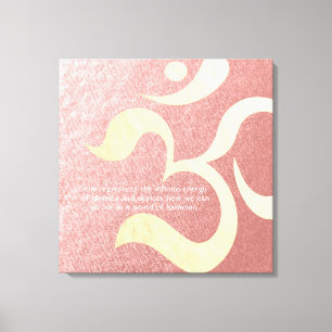 Toile Méditation Yoga Instructeur Vie Coach OM Citations