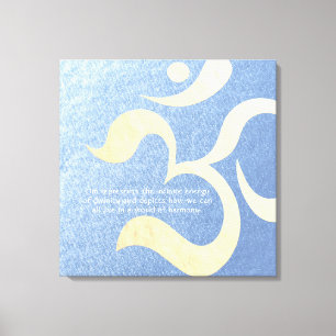 Toile Méditation Yoga Instructeur Vie Coach OM Citations