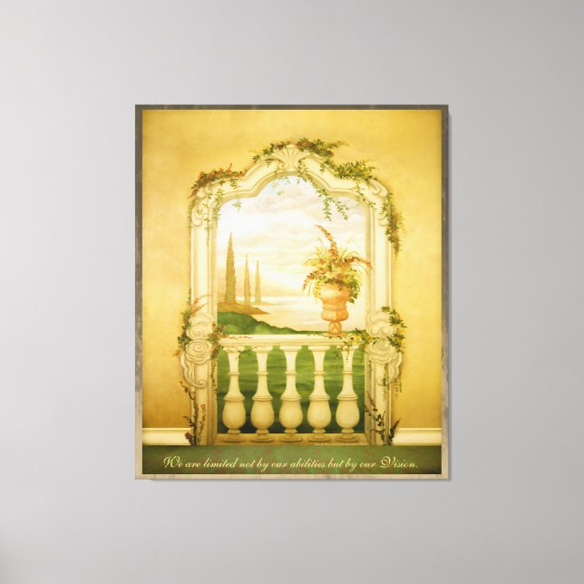 Toile Méditerranée Vue lac Mural (Recto)