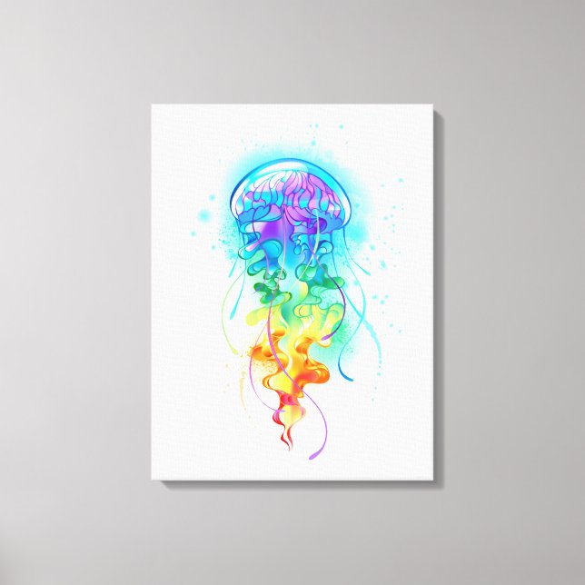 Toile Méduse arc-en-ciel (Recto)