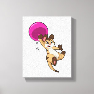 Toile Meerkat avec ballon