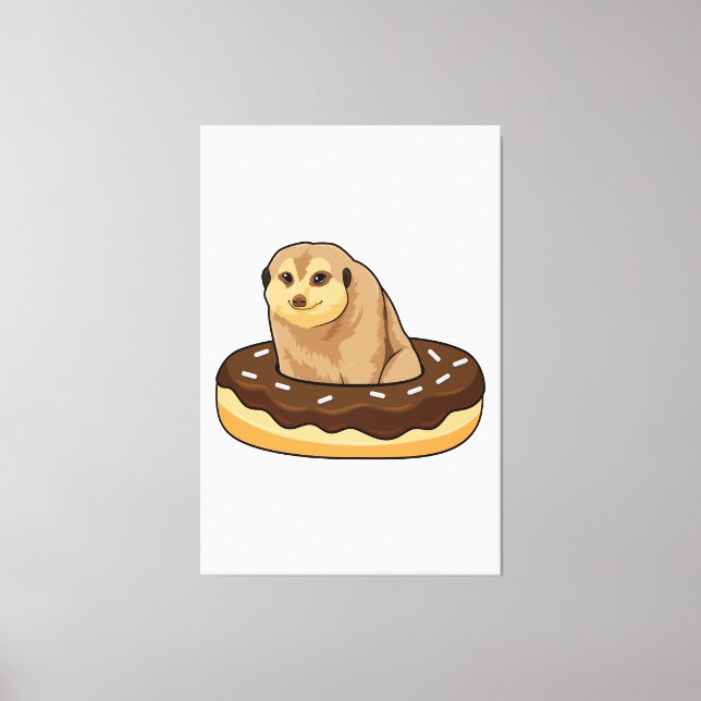 Toile Meerkat avec Donut (Recto)