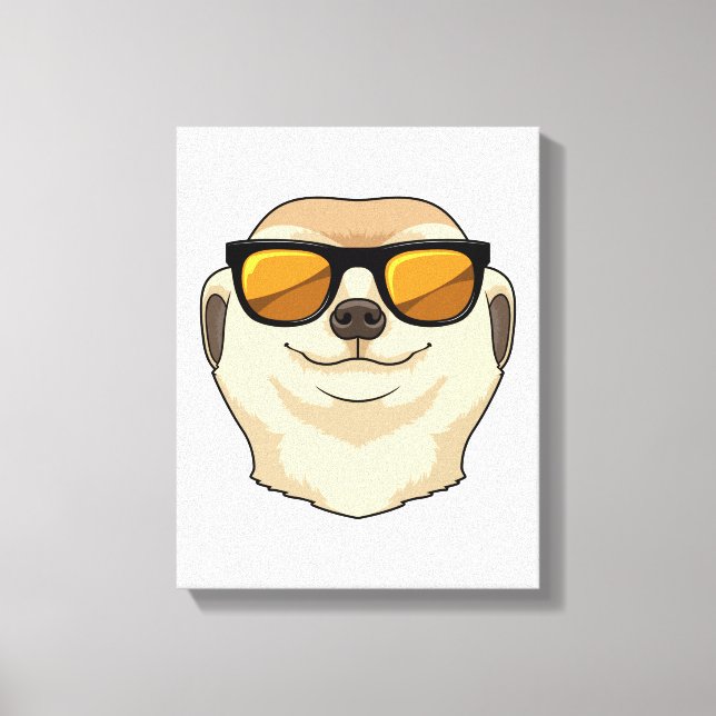 Toile Meerkat avec lunettes de soleil (Recto)