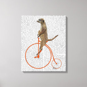 Toile Meerkat sur le quart de penny orange de penny