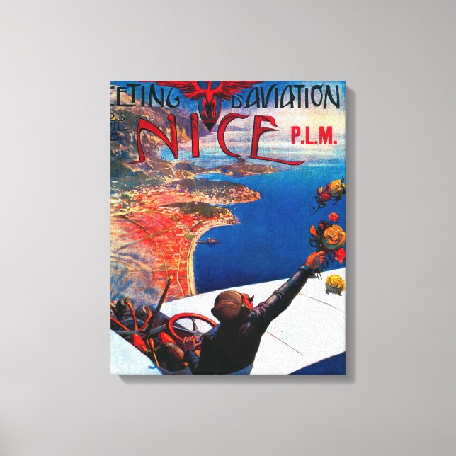 Toile Meeting D'Aviation à Nice, France Poster (Recto)