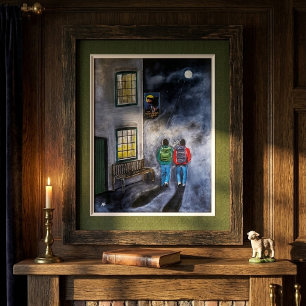 Toile Méfiez-vous de la Lune Peinture d'Alfred Fox