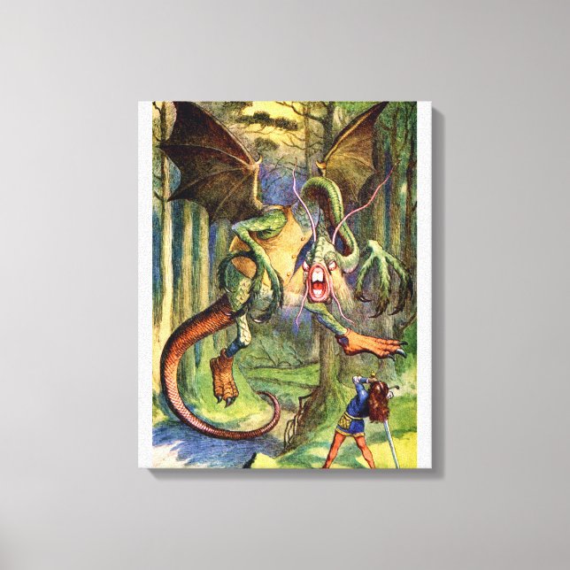Toile Méfiez-vous du Jabberwocky, mon fils (Recto)