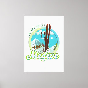 Toile Megève france ski logo