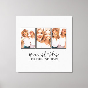 Toile Meilleur Cadeau BFF Photo Collage