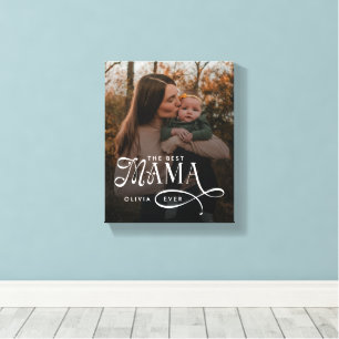Toile Meilleur Cadeau de Fête des Mères Photo Maman Mode