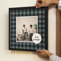 Meilleur Cadeau Grand-Père En Plaque Bleue Et Noir