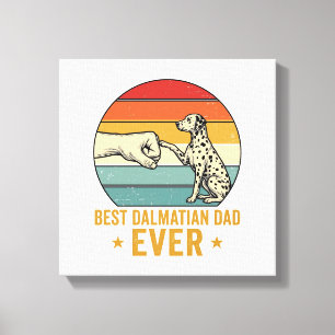 Toile Meilleur Papa Dalmatien Vintage Fist Bump Shirt_1