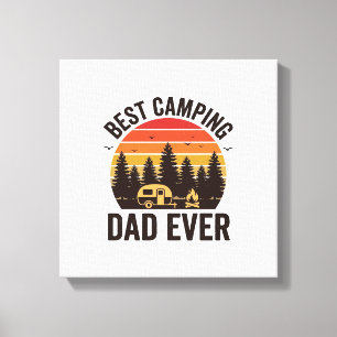 Toile Meilleur Papa de Camping Vintage Design_1