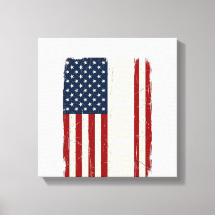 Toile Meilleur Papa de Tous les Temps Drapeau Américain