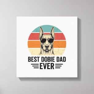 Toile Meilleur papa Dobie vintage Doberman T-shirt_1