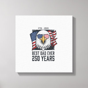 Toile Meilleur Papa Ever 250 Ans Patriotique Aigle Papa