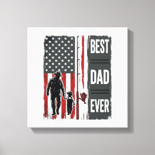 Toile Meilleur Papa Jamais Drapeau de Pêche Conception d