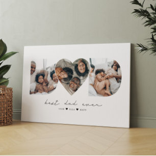 Toile Meilleur Papa Jamais Photo Moderne Collage Cadeau