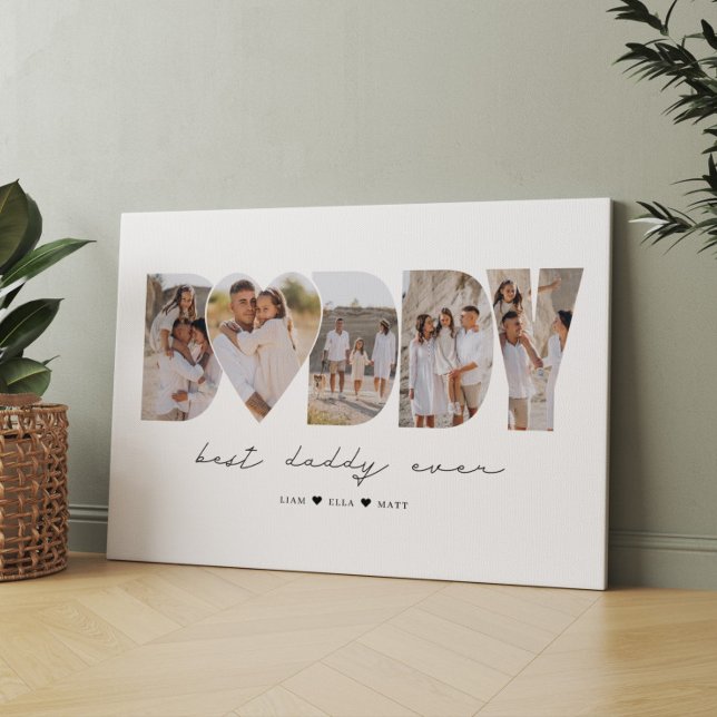 Toile Meilleur papa jamais photo moderne Collage Fête de (Créateur téléchargé)