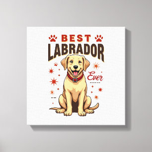 Toile Meilleur parent Labrador de tous les temps Vintage